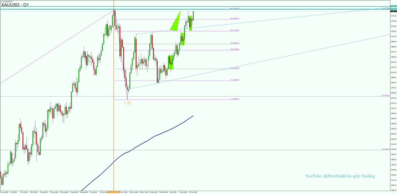 Goldpreis steigt nach Ausbruch – Kursziele über 2800 USD im Fokus 20250130