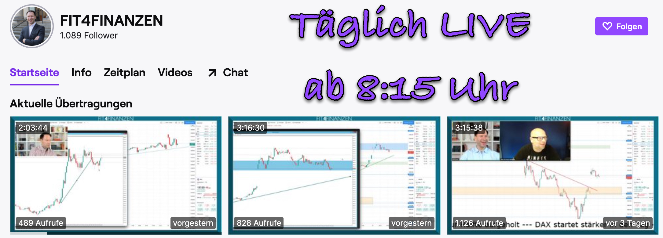 Twitch-Kanal FIT4FINANZEN