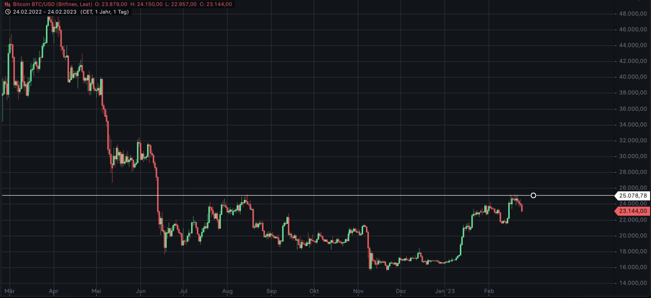 Bitcoin Jahreschart