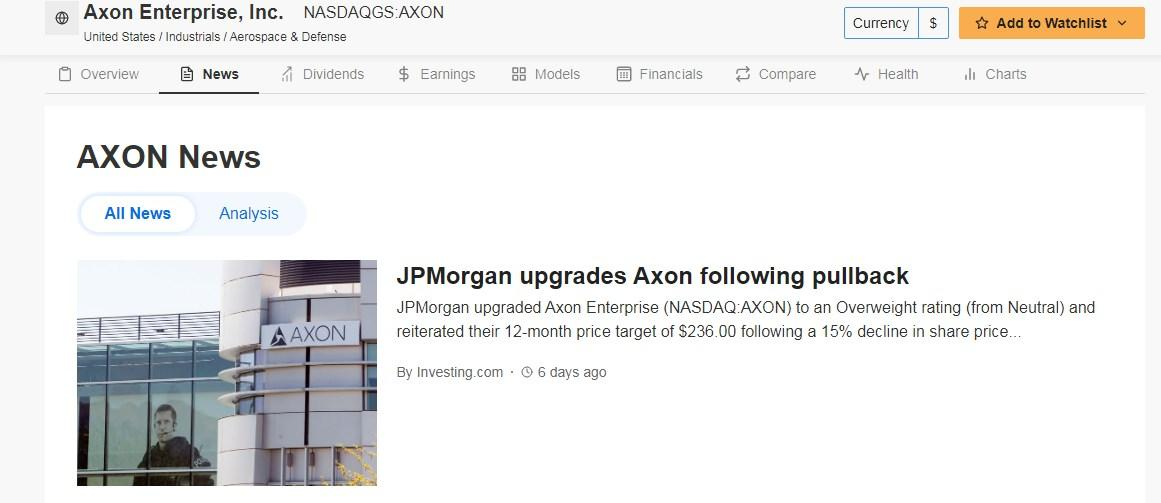 Axon Unternehmensnachrichten