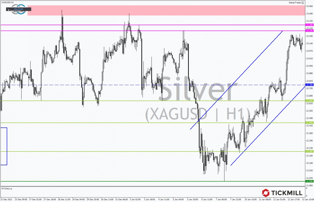 Tickmill-Analyse: Silber im Stundenchart 