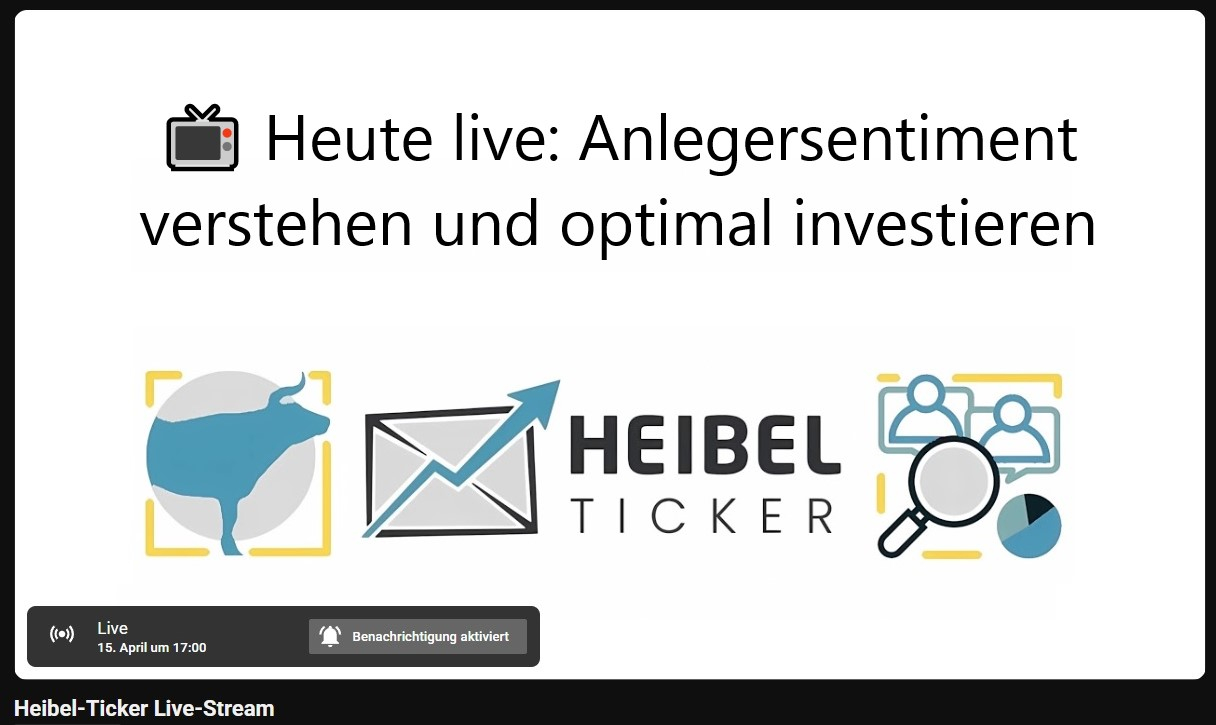 Heibel-Ticker Live-Stream am 15. April 2025 zum Thema Anlegersentiment verstehen und optimal investieren