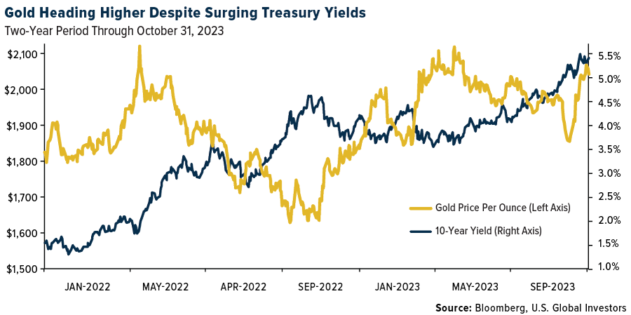 Gold Vs Treasury-Renditen