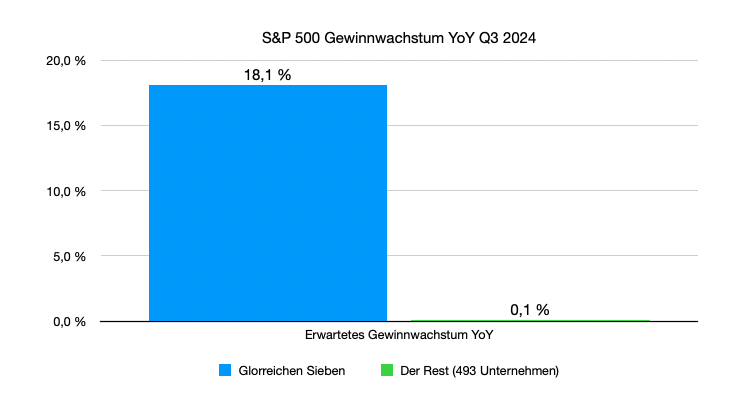 S&P 500 Index Q3 Magnificent Seven vs. der Rest