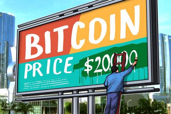 Bitcoin-Kurs springt kurz vor dem Monatsende über 20.000 US-Dollar
