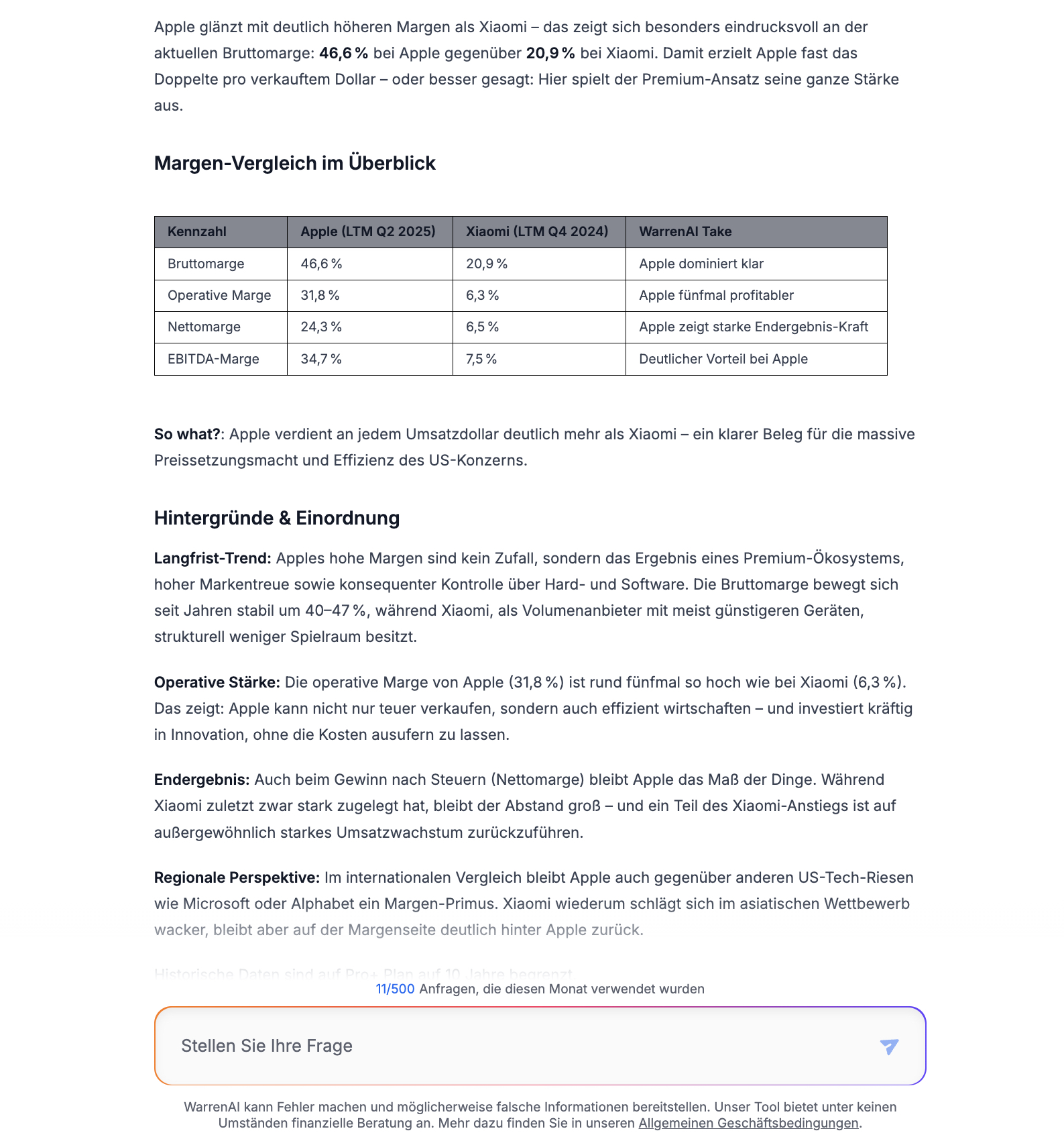 WarrenAI - InvestingPro