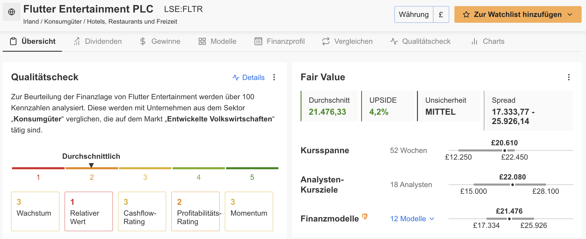 Flutter Entertainment - InvestingPro