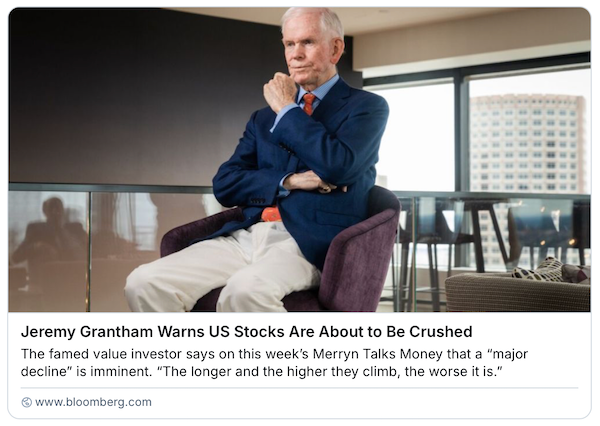 Jeremy Grantham über den Aktienmarkt.