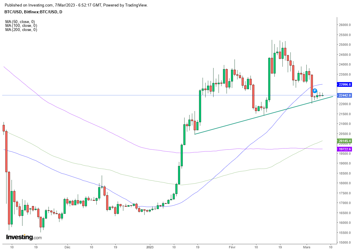 Bitcoin Tageschart