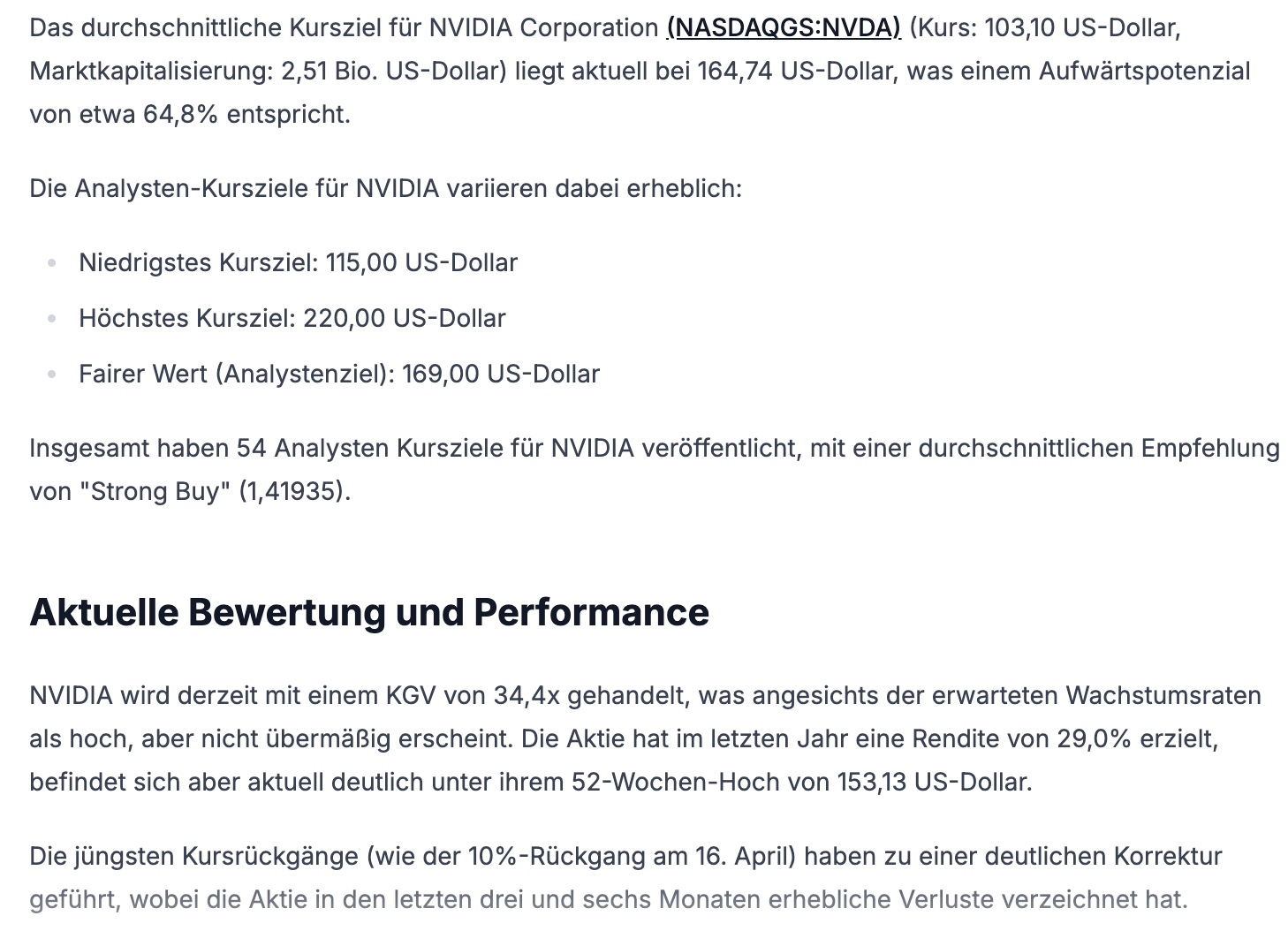 WarrenAI zu Nvidia